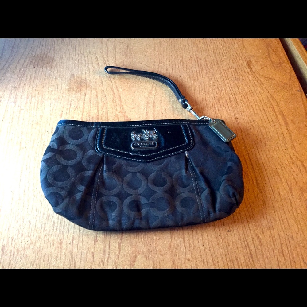 Coach Black Wristlet